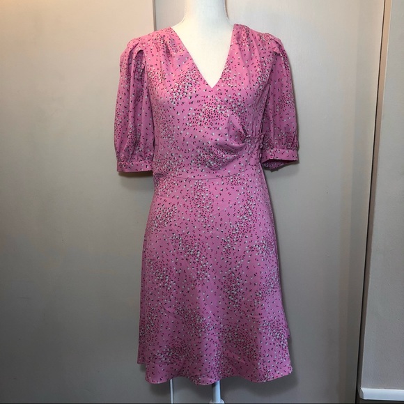 Kate Spade Meadow pink floral faux wrap dress NWOT - Picture 6 of 16